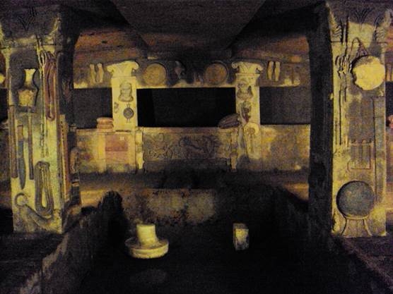 Etrurska grobnica ukopana kao i sve u zemlju. Mesto za meditaciju