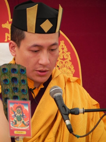 Karmapa za vreme inicijacije u Vadžrapani Hajagrivu i Garudu